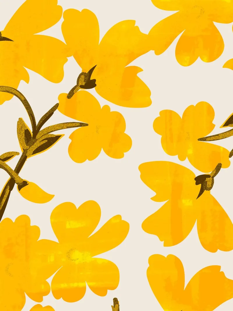 Fiori gialli pellicola backlit da ThingDesign