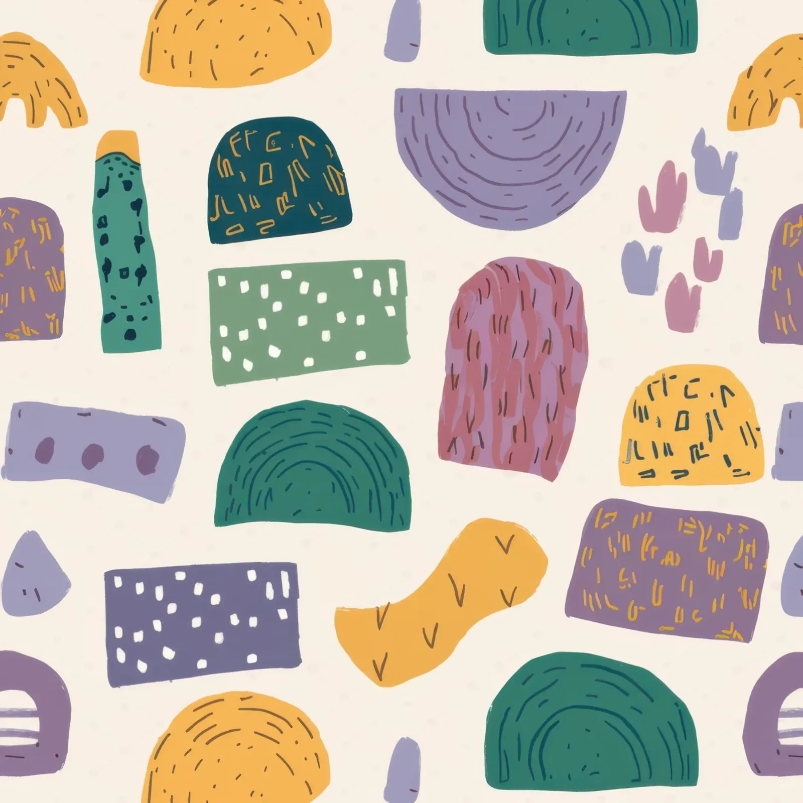 Pastellfarbener Terrazzo-Traum Poster von Ink Pulse