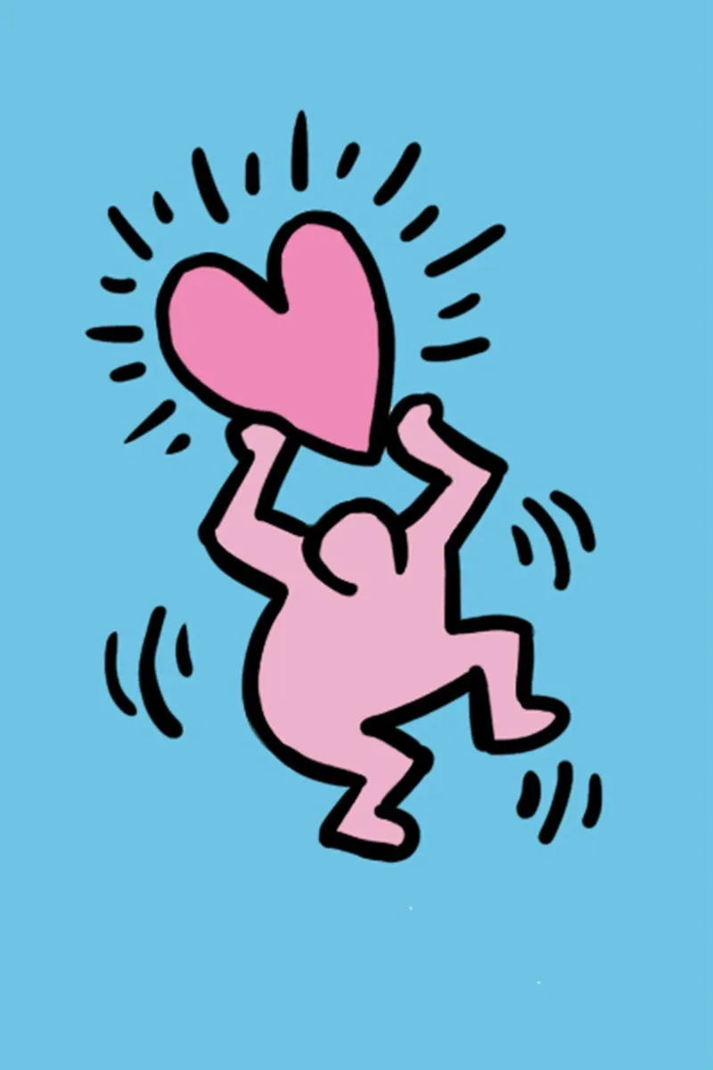 Un amore di popolo - Keith Haring alluminio dibond da SRI WEDARI GALLERY