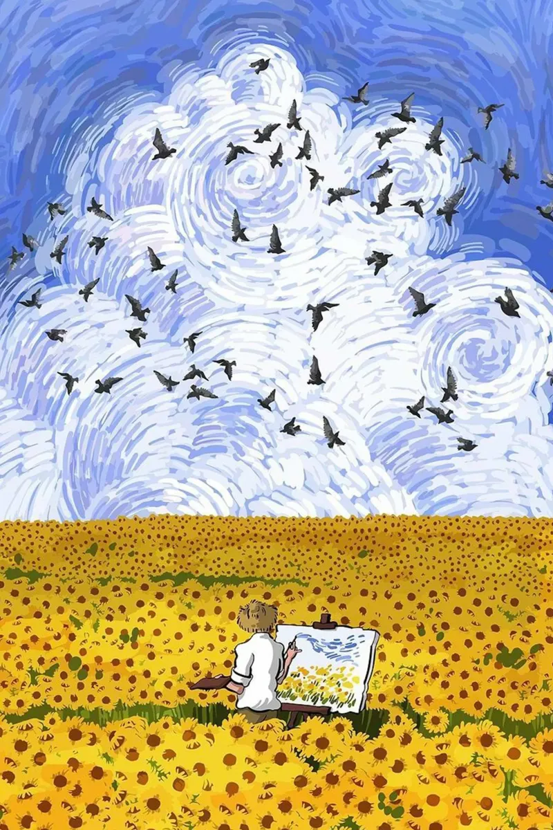 sunflower field canvas by cloud shop