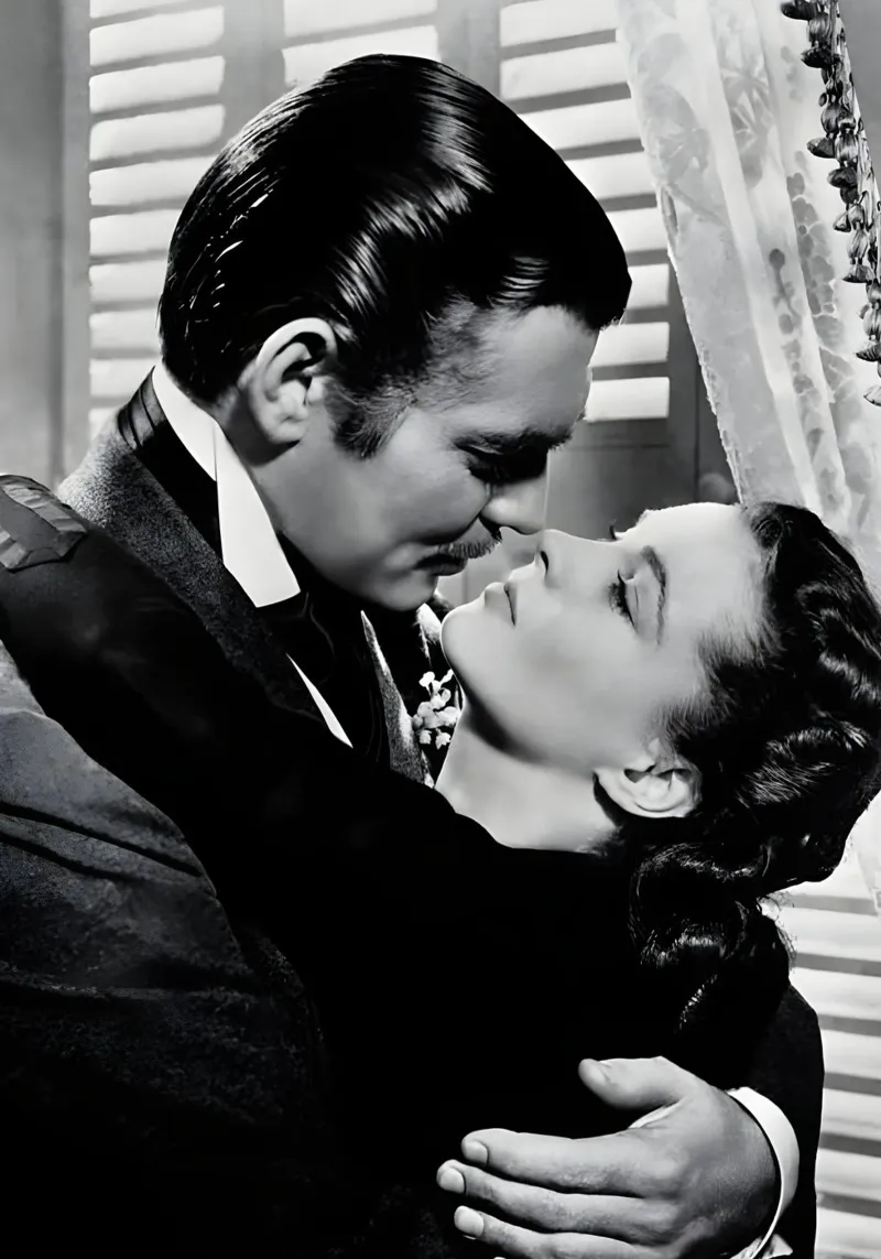 Rhett Butler and Scarlett O'Hara pellicola backlit da Low poly art