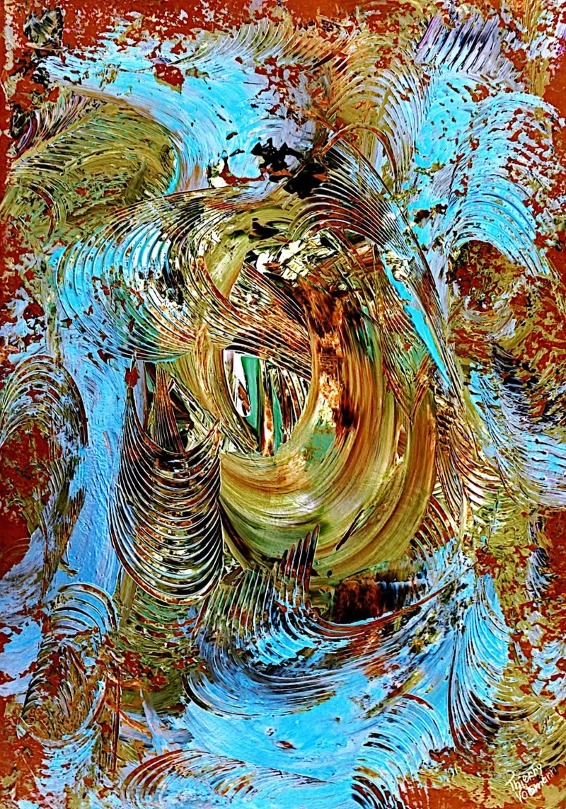 IDEAL GIFT 63 invers tela con Cornice a cassetta da Thierry Vobmann Abstract painting