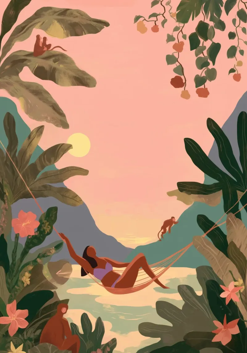 Hammock in Paradise poster da Clara August
