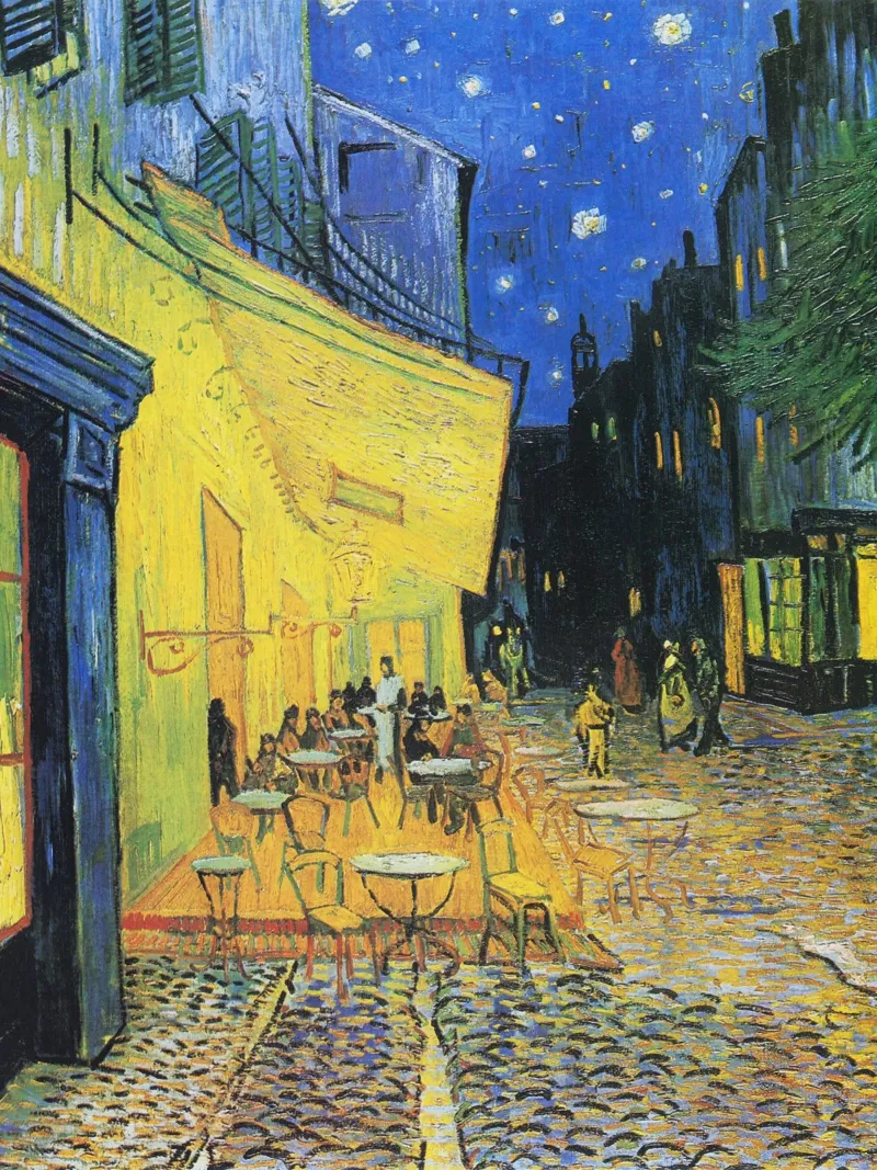 Terrazza di un caffè di notte di Vincent van Gogh - Caffè di notte stellato alluminio dibond da Art History