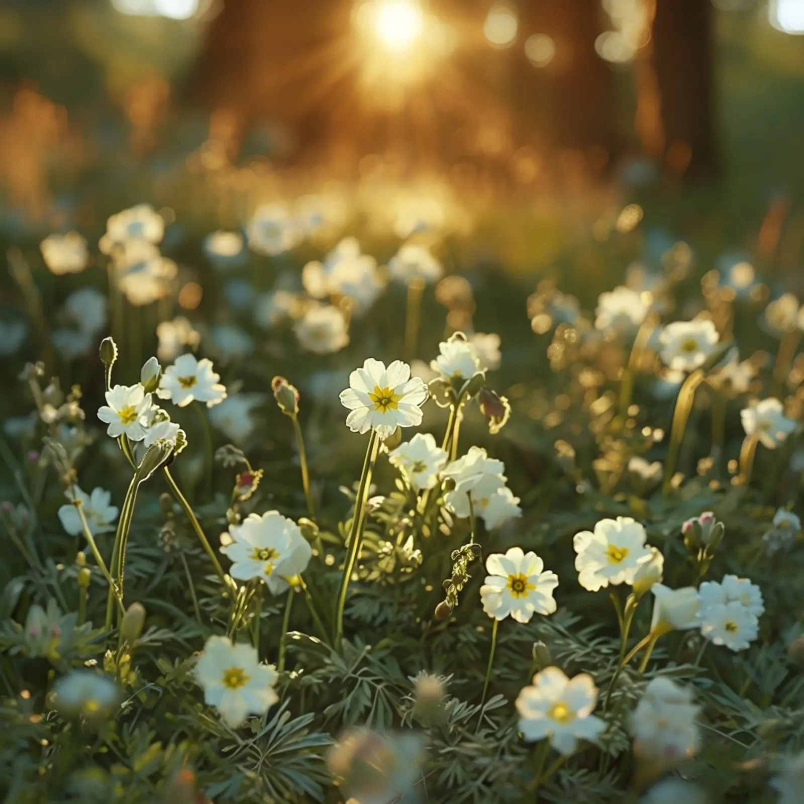 Sussurri del prato poster con telaio in alluminio da Bold Blooms