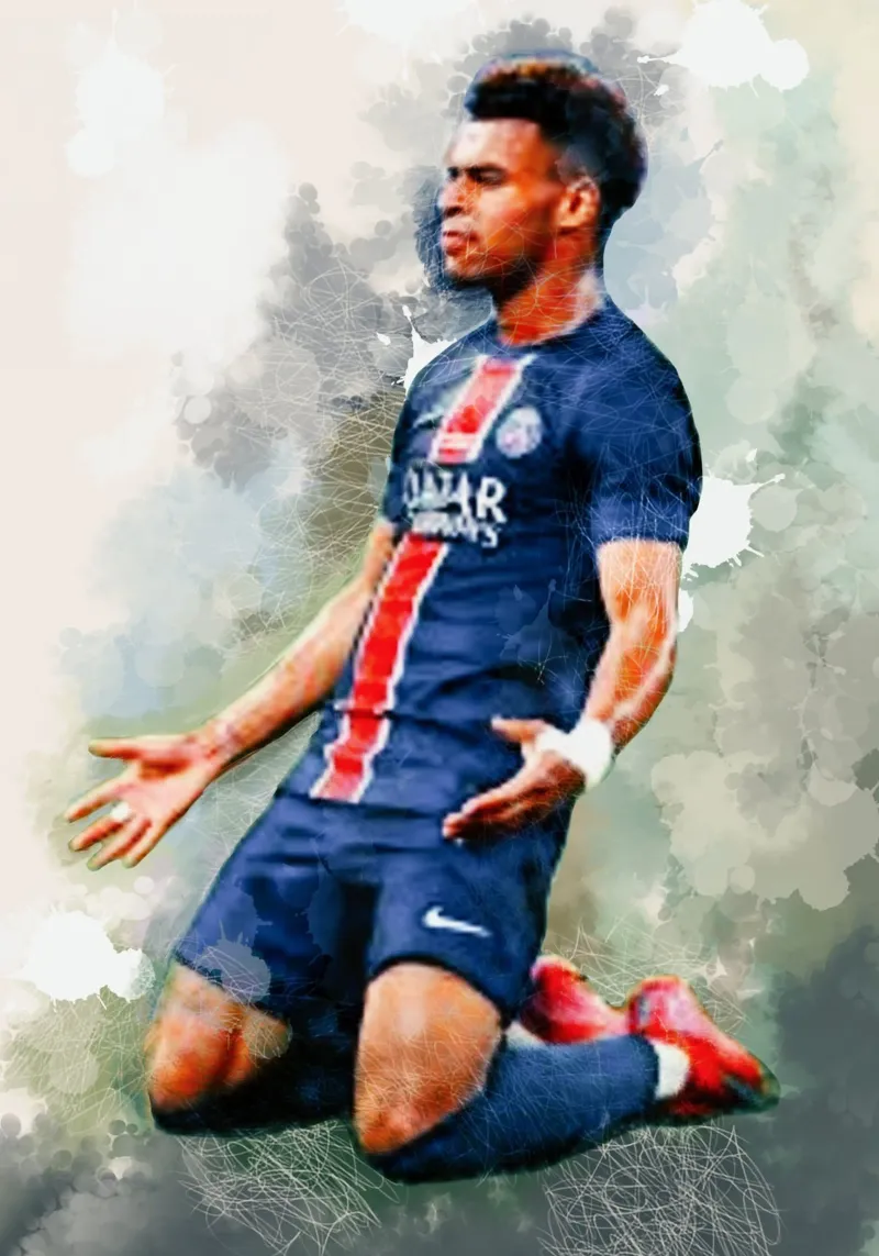 Desire Doue football player alluminio dibond da Lembayung art