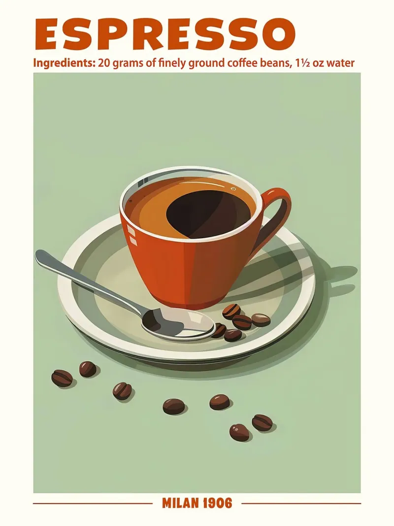 Espresso, Milan 1906 Poster pellicola backlit da Neeraprint