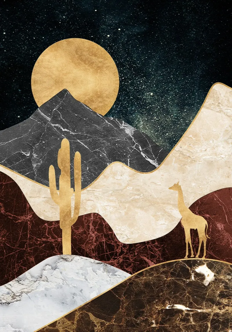 abstract surrealist landscape 3 poster da vintageshop