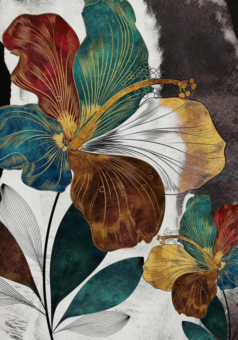 abstract surrealist flower pellicola backlit da vintageshop