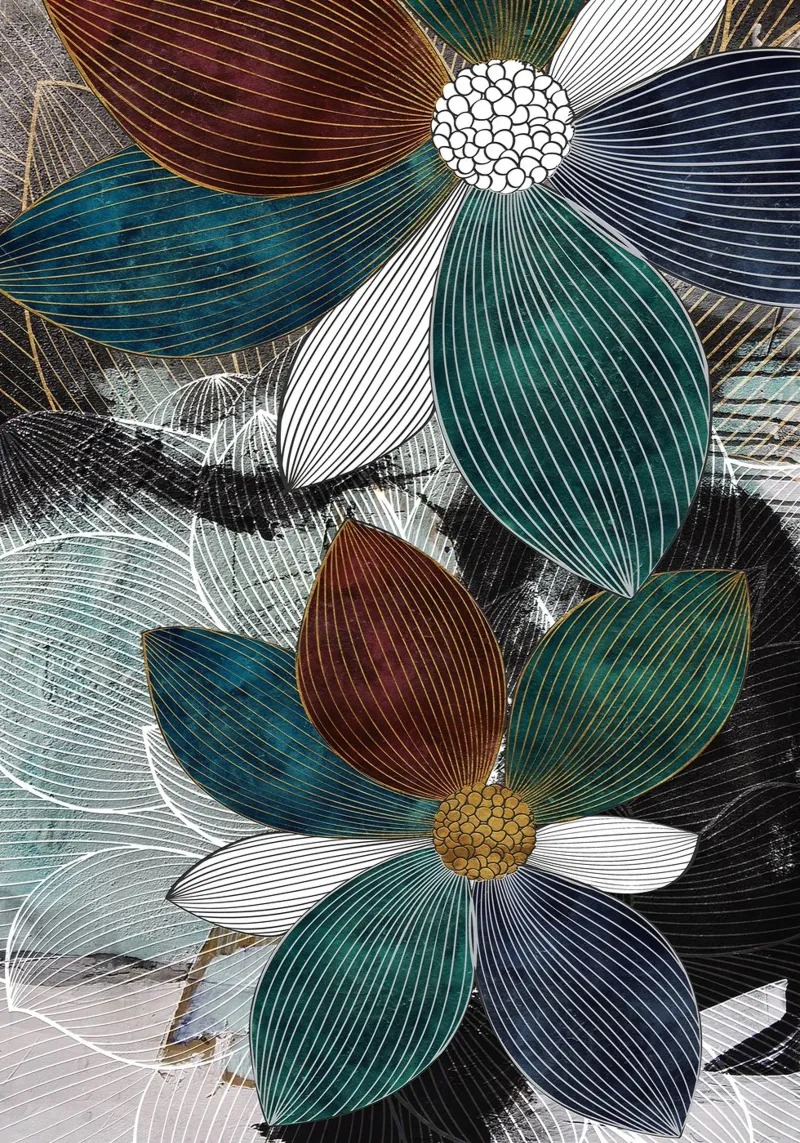 abstract surrealist flower pellicola backlit da vintageshop