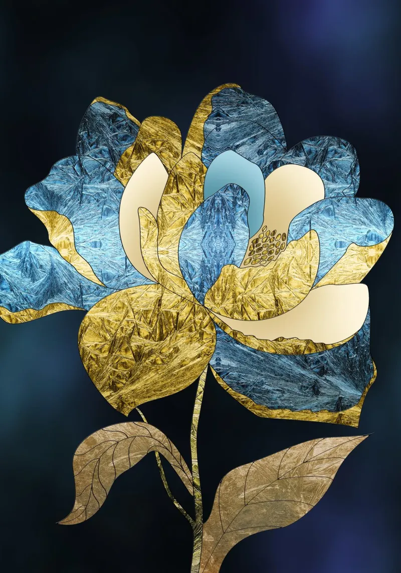 abstract surrealist flower pellicola backlit da vintageshop
