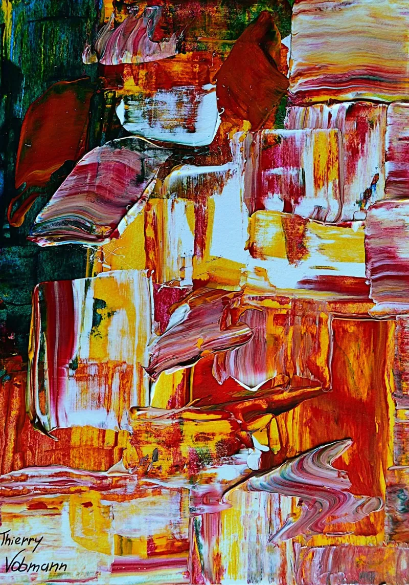 Inspired by Hans Hofmann 1. poster con telaio in plastica da Thierry Vobmann Abstract painting