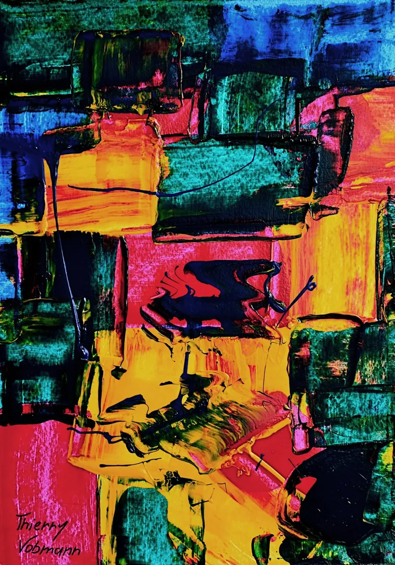 Inspired by Hans Hofmann 2 pellicola backlit da Thierry Vobmann Abstract painting