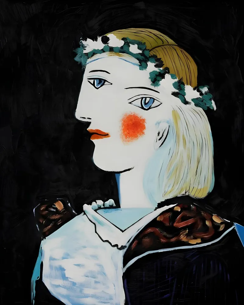 Picasso Donna con corona di fiori Ritratto a due occhi pellicola backlit da homdeco