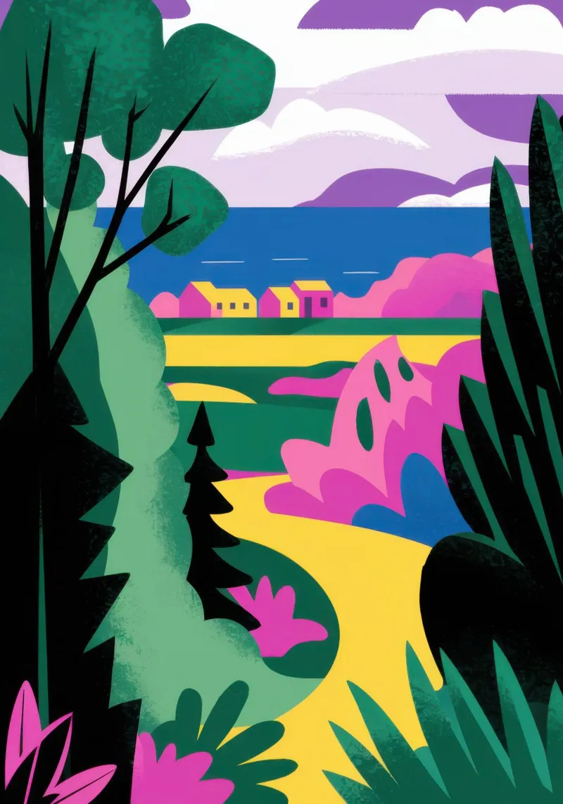 Vibrant Lush Wilderness alu-dibond by Veil Maya