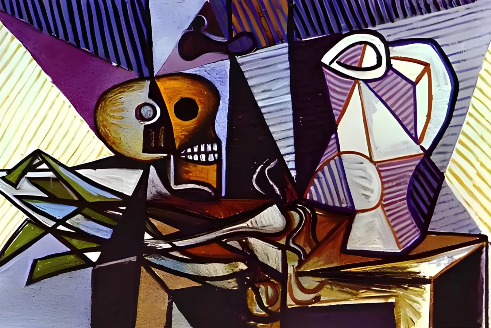 Picasso Teschio e brocca Natura morta cubista carta hahnemühle da homdeco