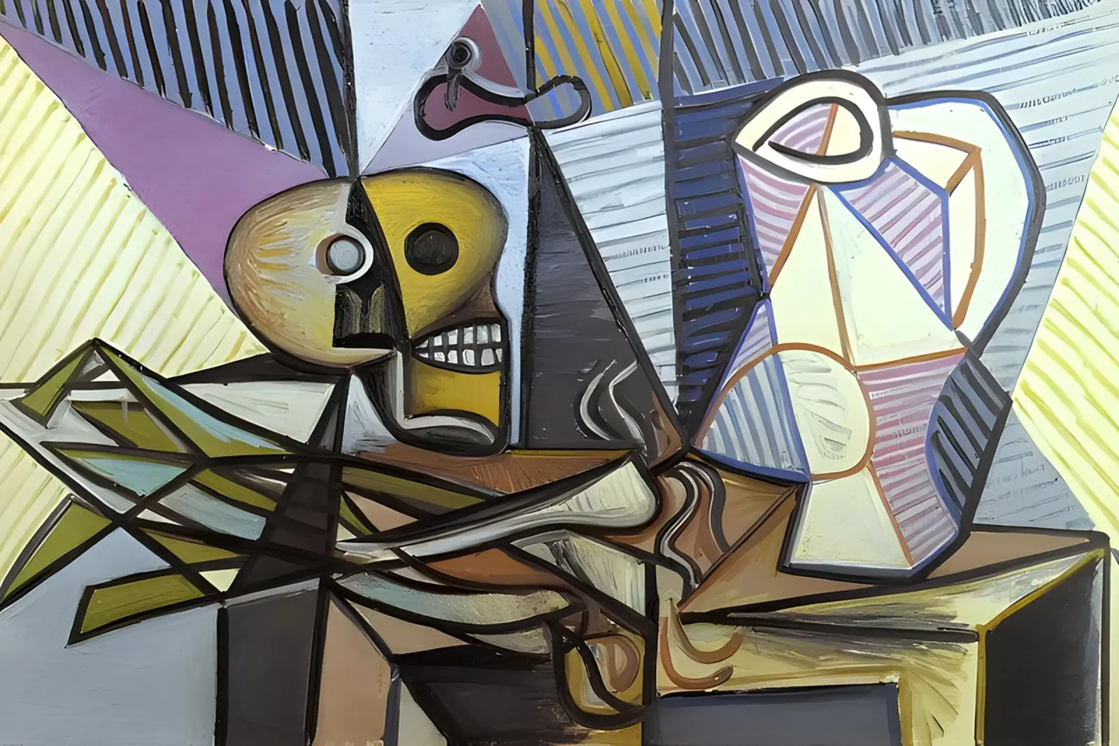 Picasso Teschio e brocca Natura morta cubista pellicola backlit da homdeco