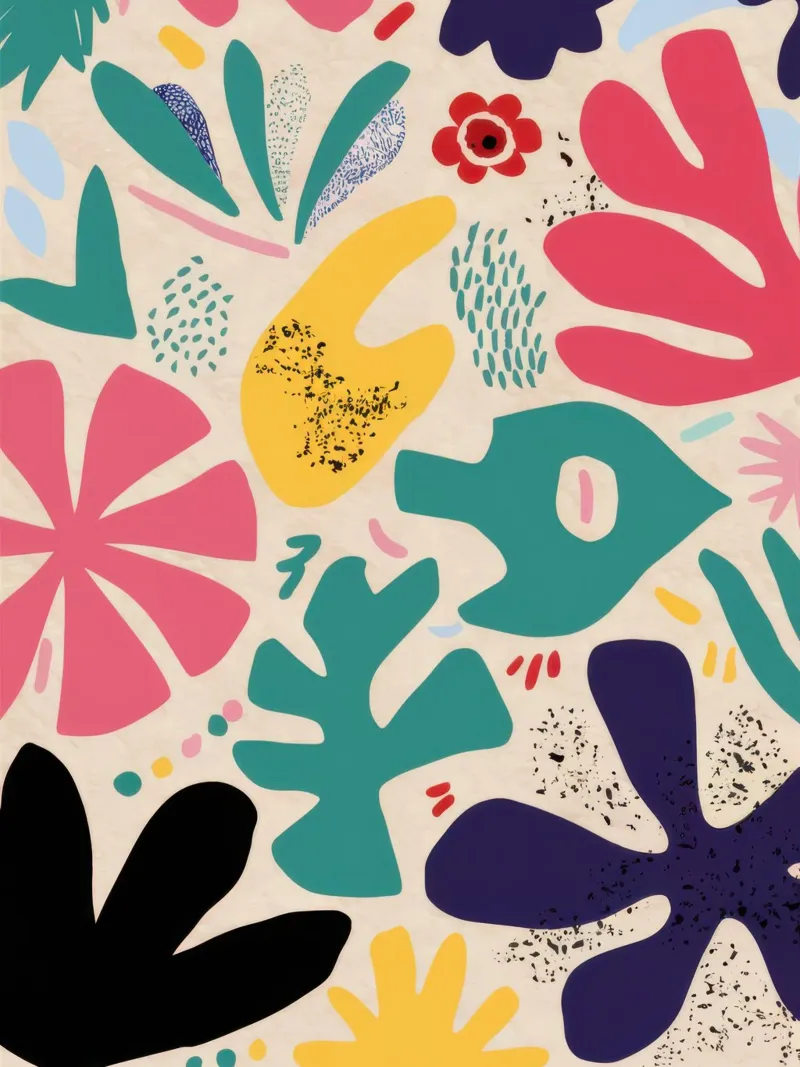Abstracte Bloemen Symfonie canvas van Veil Maya