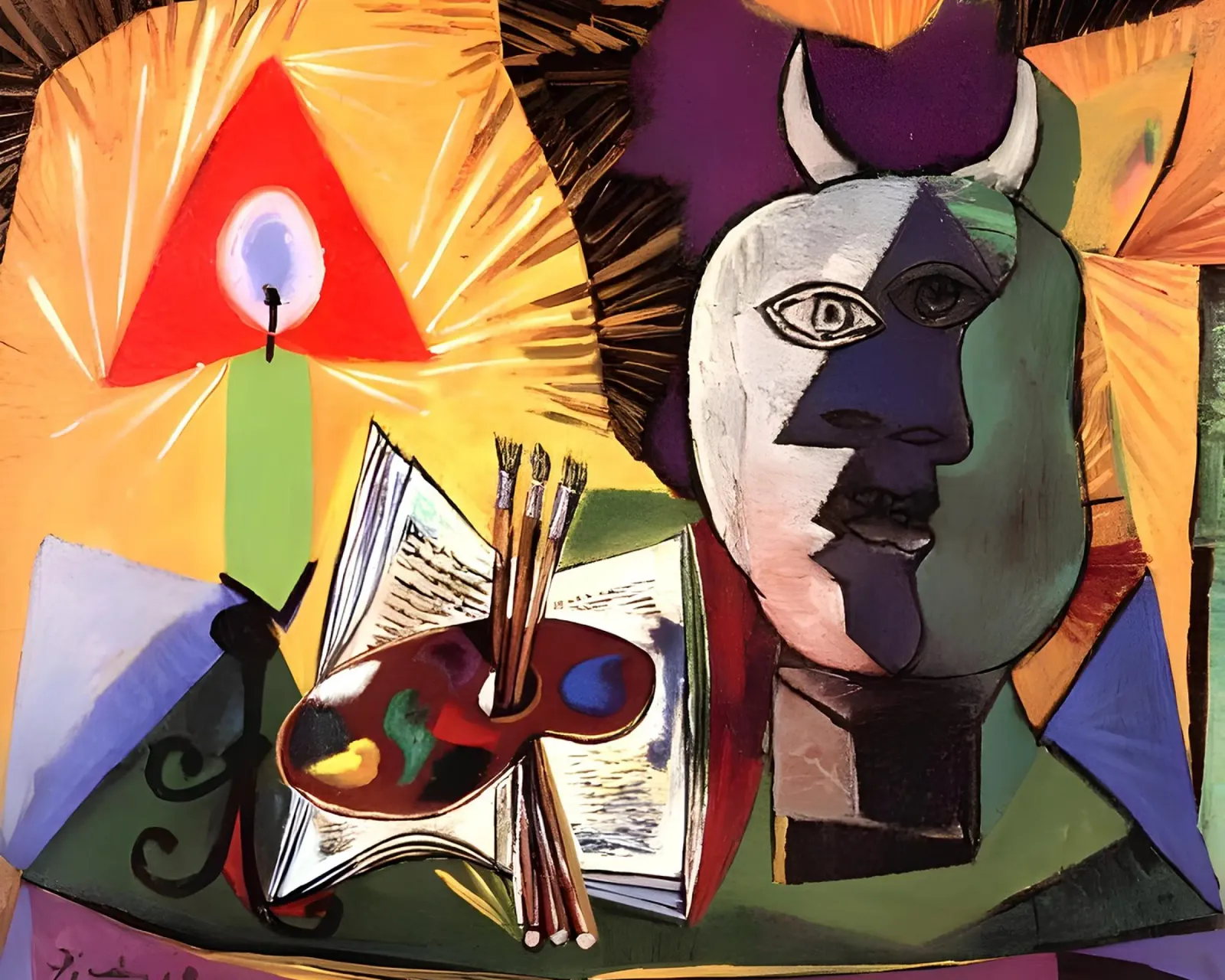 Picasso Minotauro Artista Studio Surreale Cubismo poster da homdeco