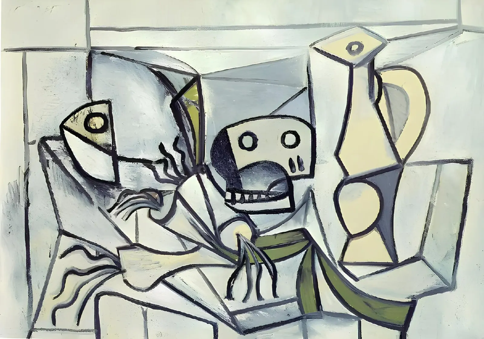 Picasso Teschio e brocca Cubismo analitico pellicola backlit da homdeco