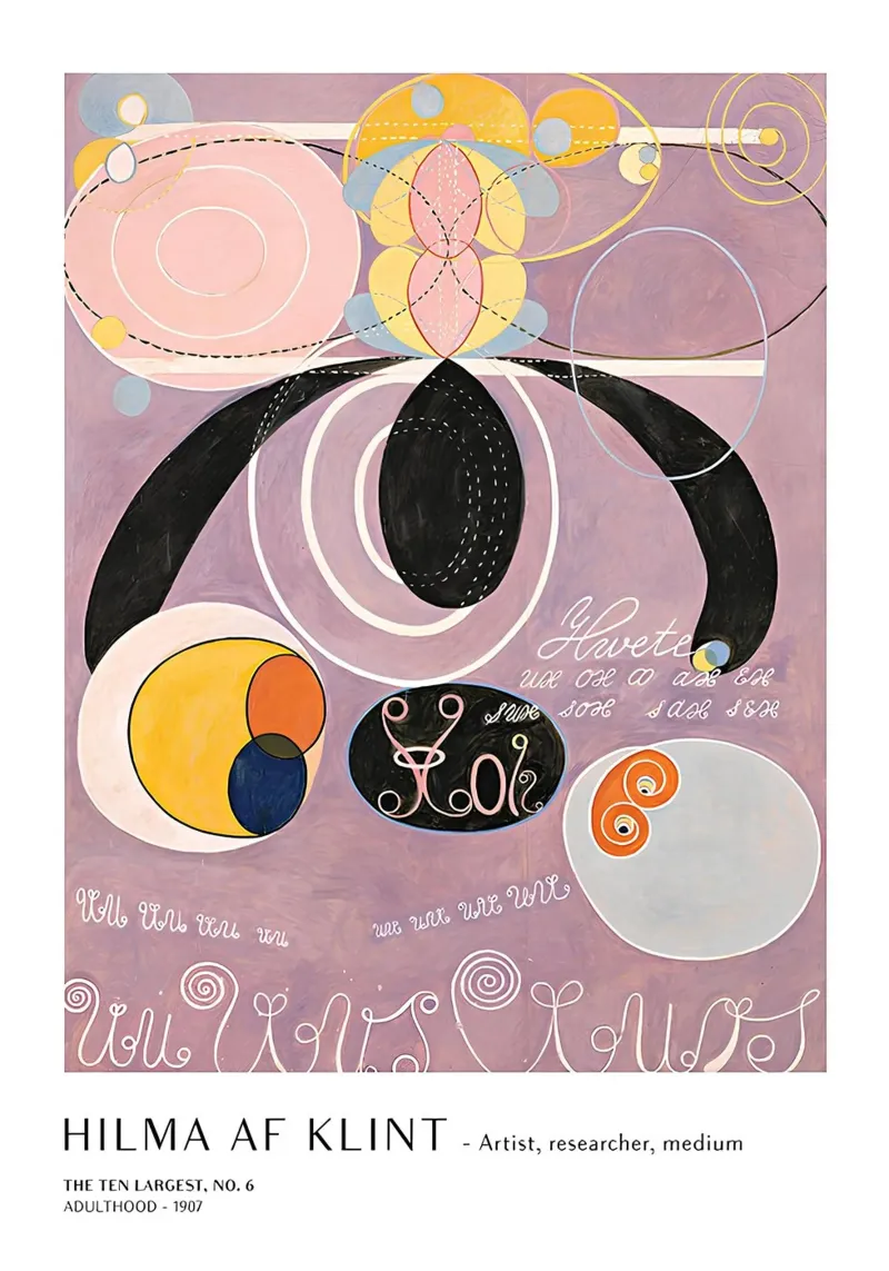 Hilma af Klint The Ten Largest No. 6 Adulthood Poster poster by homdeco