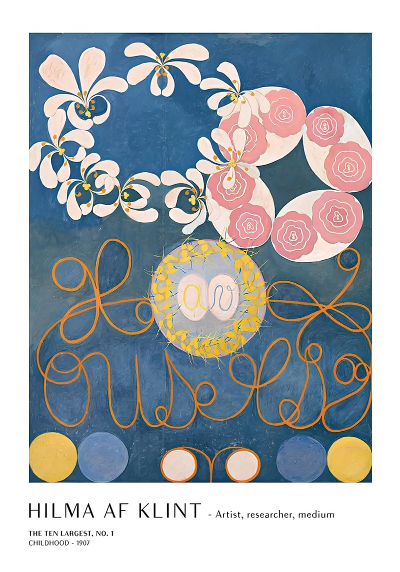 Hilma af Klint I dieci più grandi manifesti per l'infanzia n. 1 pellicola backlit da homdeco