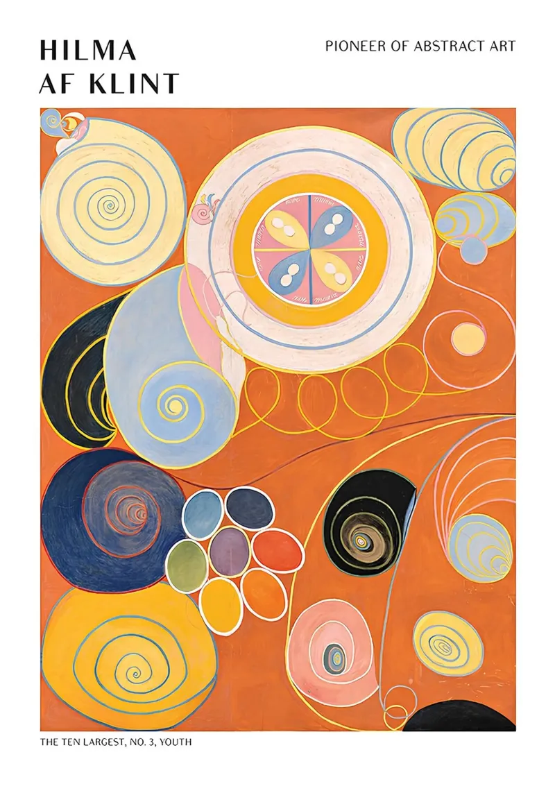 Hilma af Klint I dieci più grandi n. 3 Poster per i giovani pellicola backlit da homdeco
