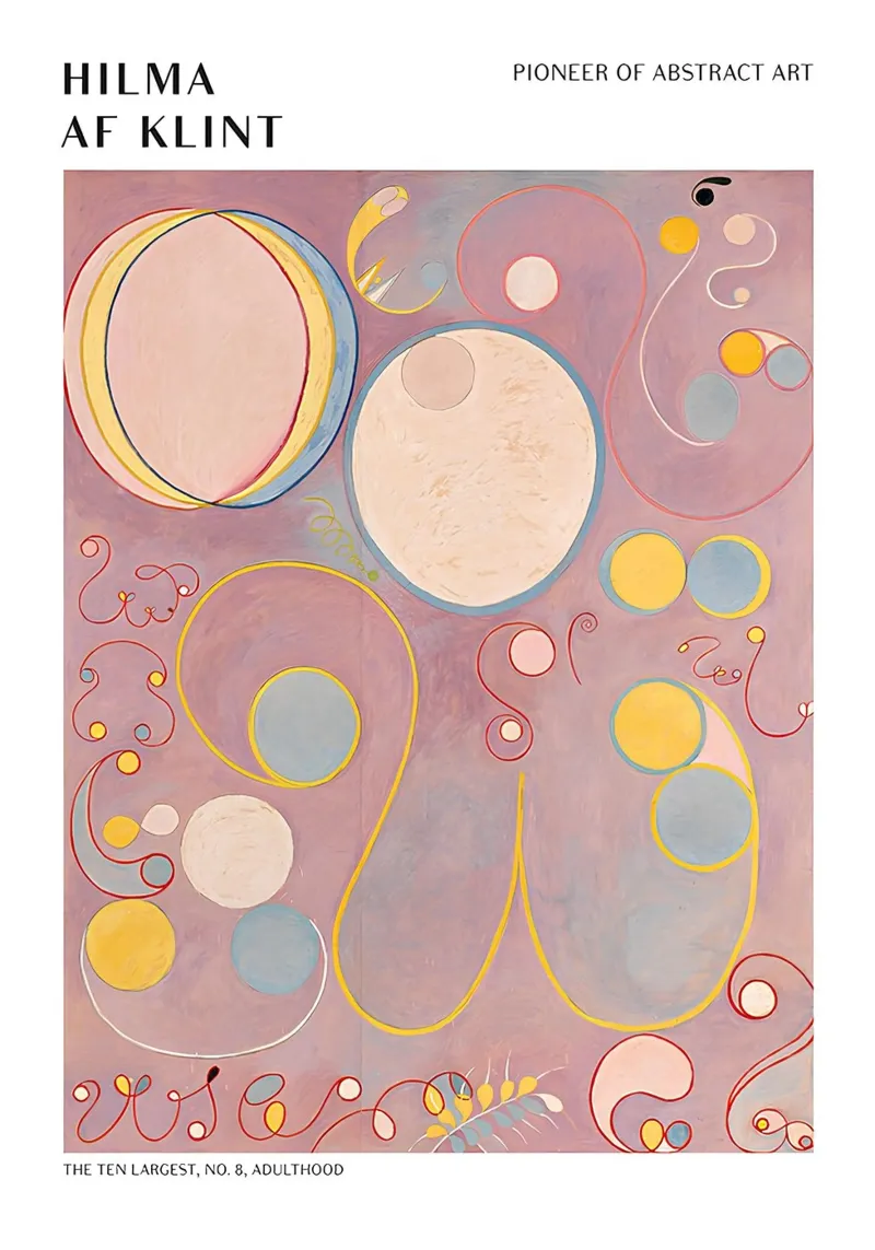 Hilma af Klint The Ten Largest No. 8 Adulthood Poster canvas by homdeco