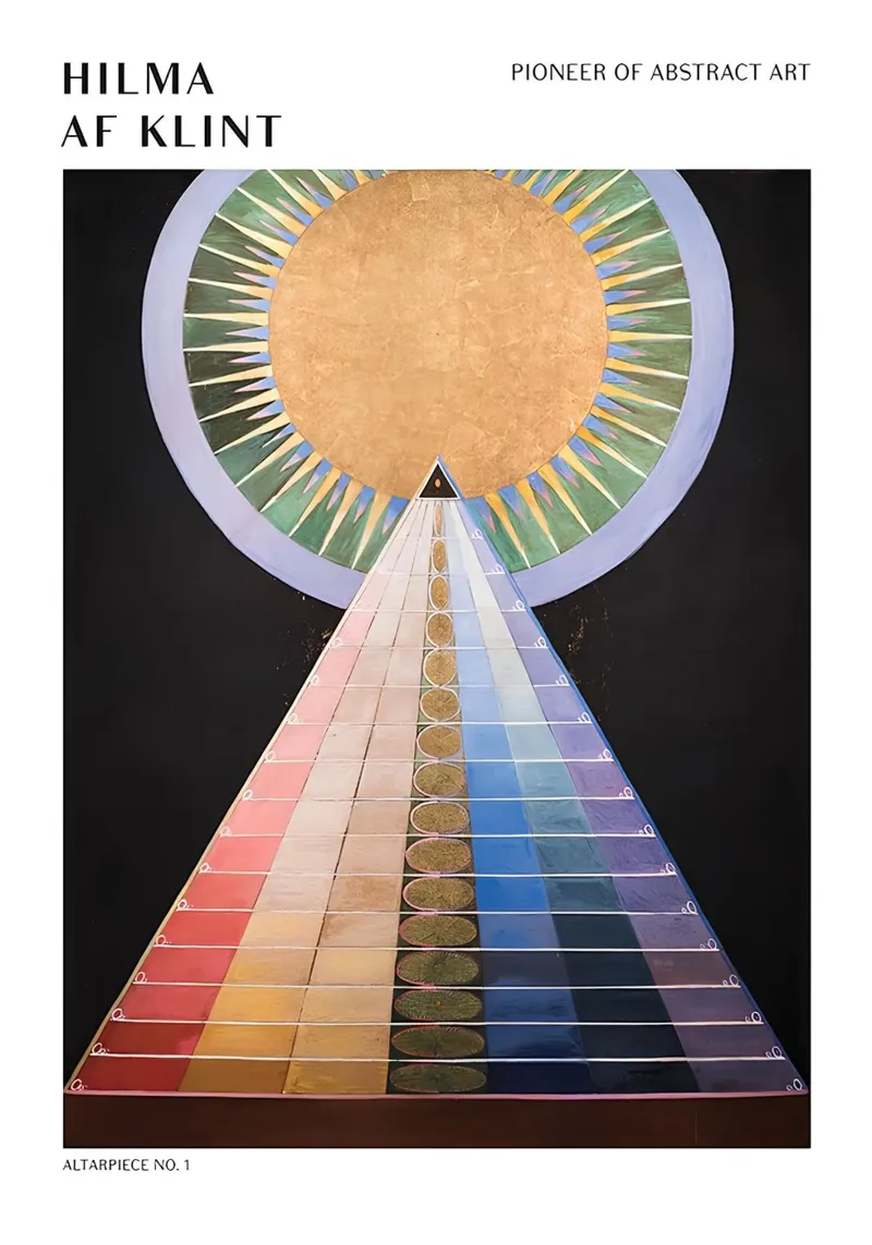 Hilma af Klint Retablo nº 1 Arte espiritual abstracto metacrilato de homdeco