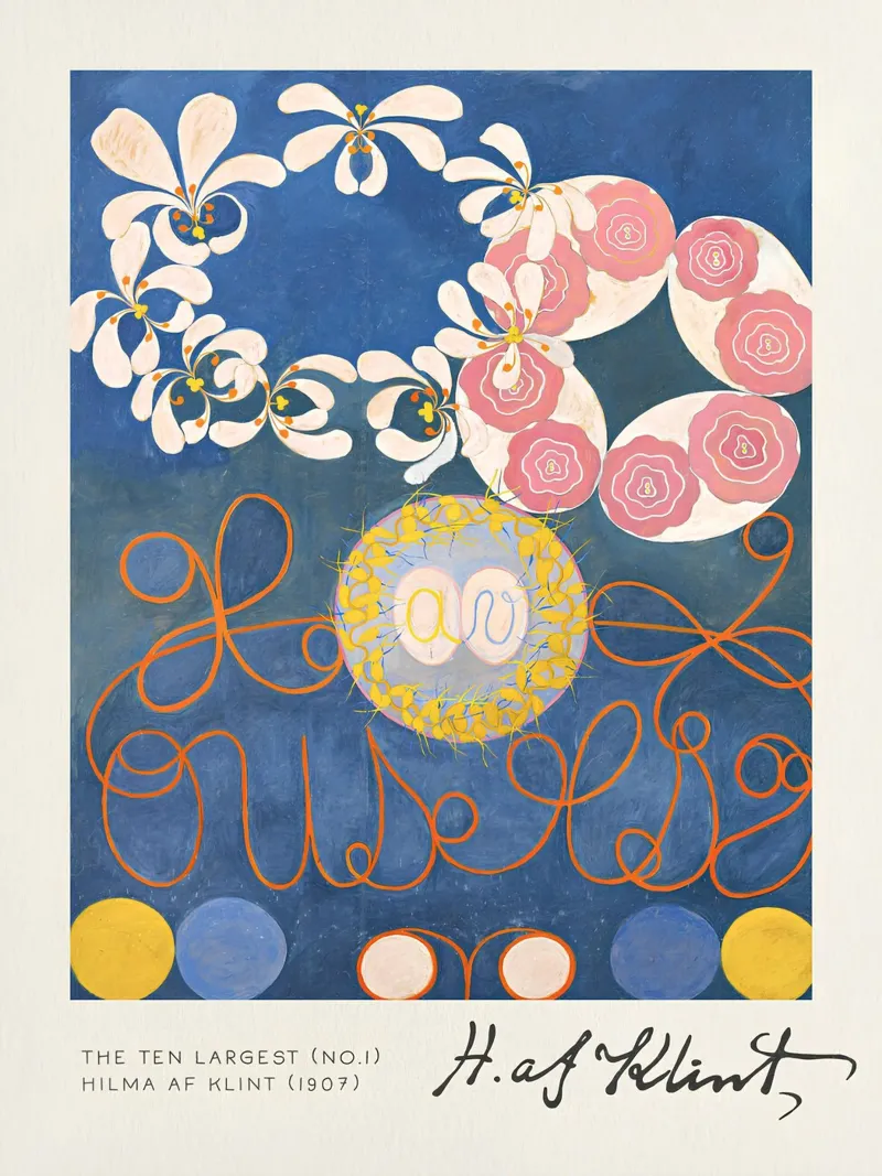 Hilma af Klint I dieci più grandi n. 1 Blu astratto pellicola backlit da homdeco