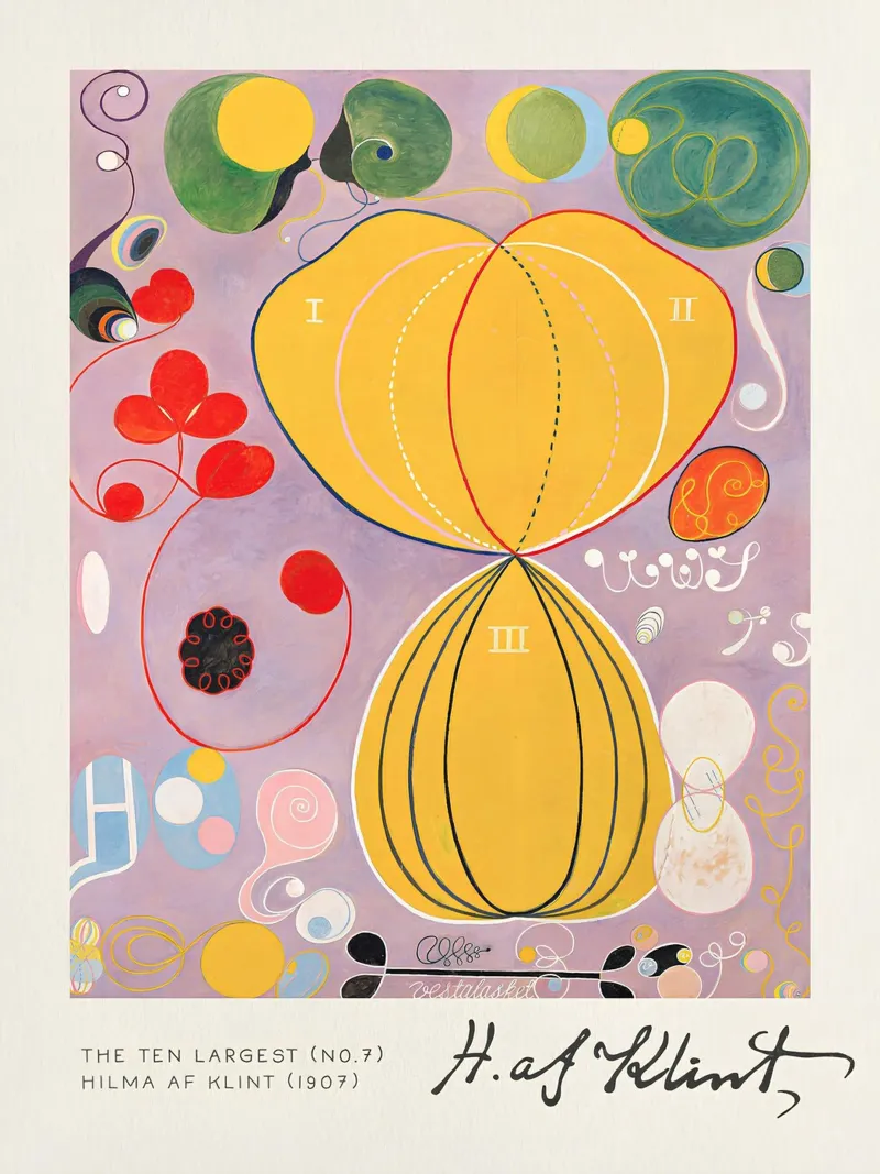 Hilma af Klint I dieci più grandi n. 7 L'età adulta Abstract pellicola backlit da homdeco