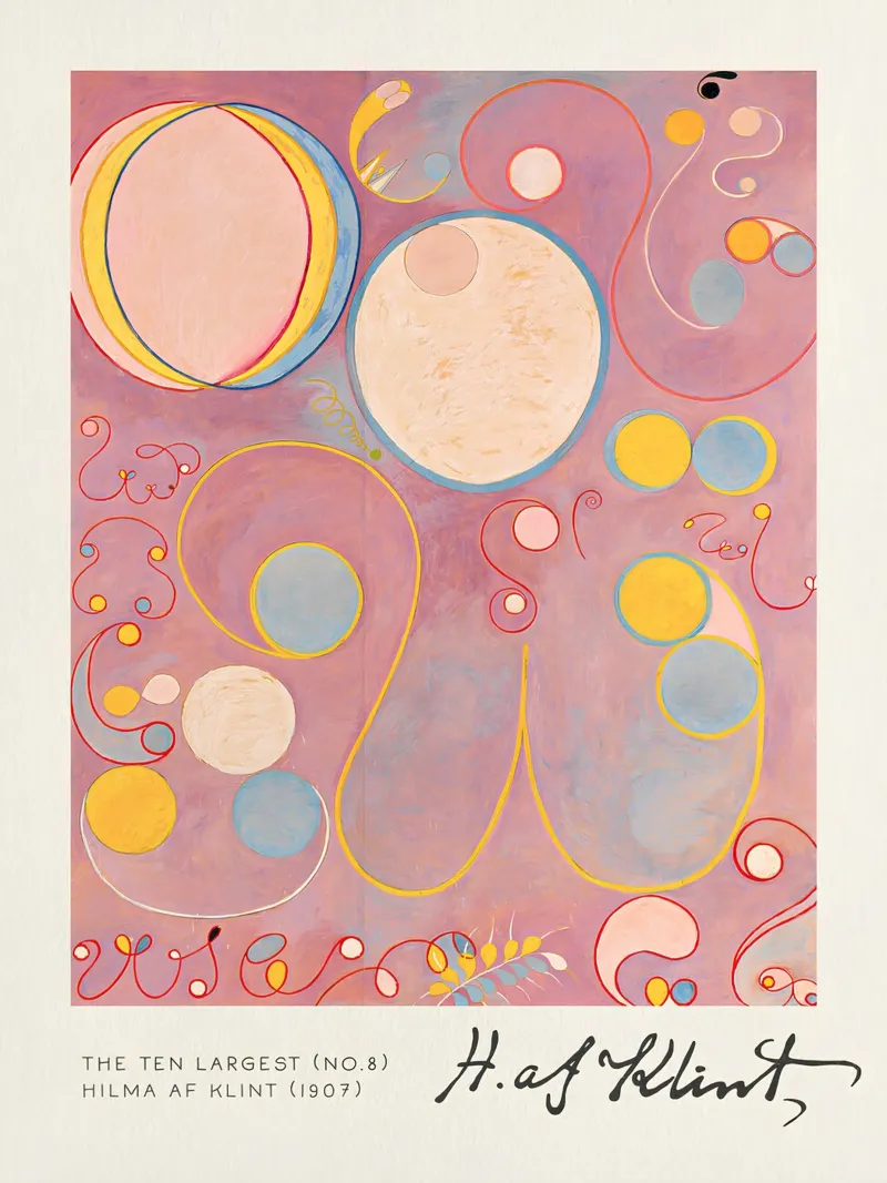 Hilma af Klint I dieci più grandi n. 8 L'età adulta Abstract pellicola backlit da homdeco