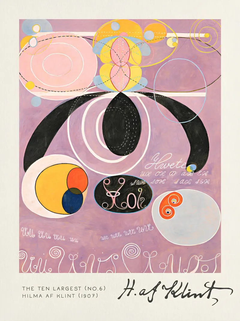 Hilma af Klint I dieci più grandi n. 6 L'età adulta Abstract plexiglass da homdeco