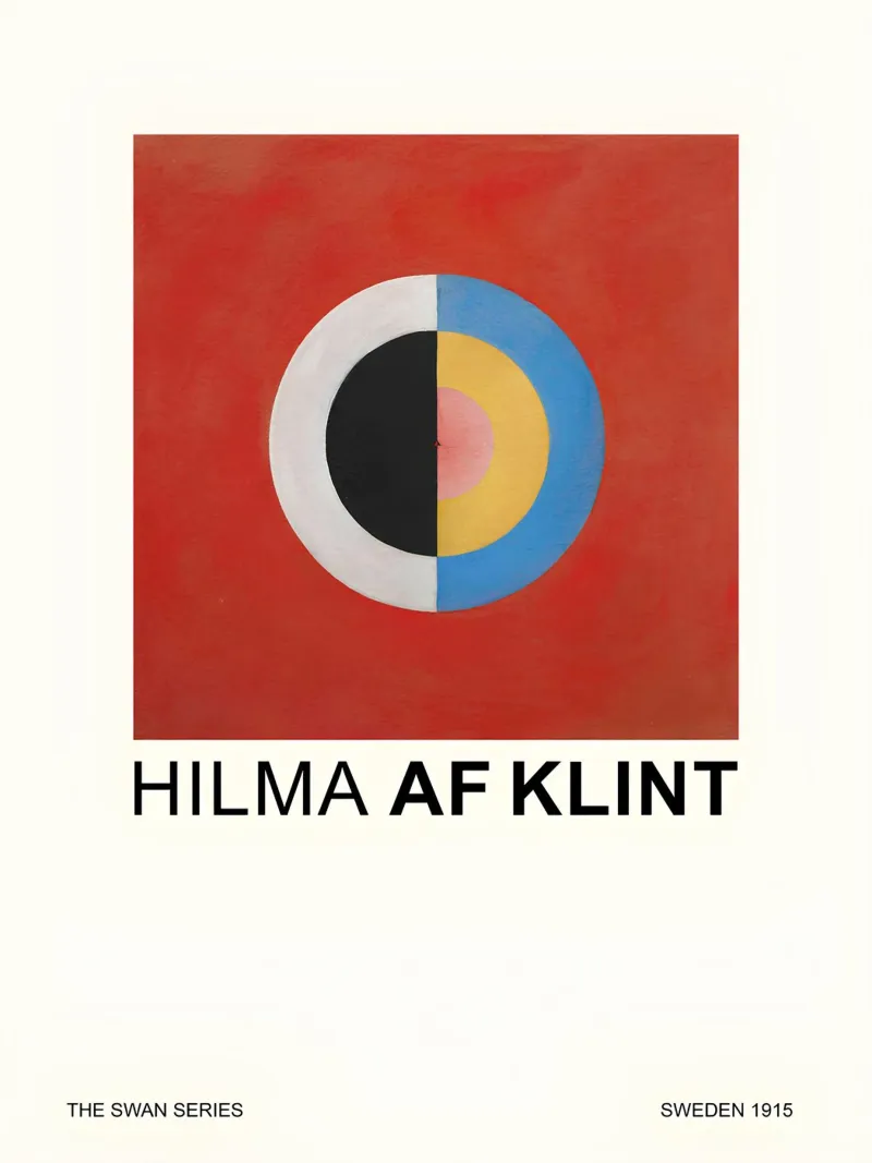 Hilma af Klint The Swan Series Abstract Circle alu-dibond by homdeco