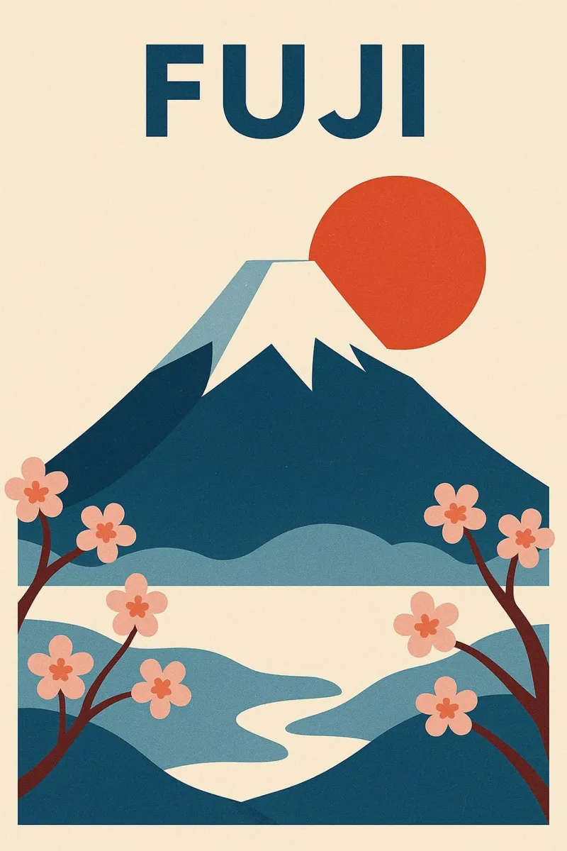 FUJI - L'eleganza giapponese in un colpo d'occhio poster da JETLAG | affiches voyage
