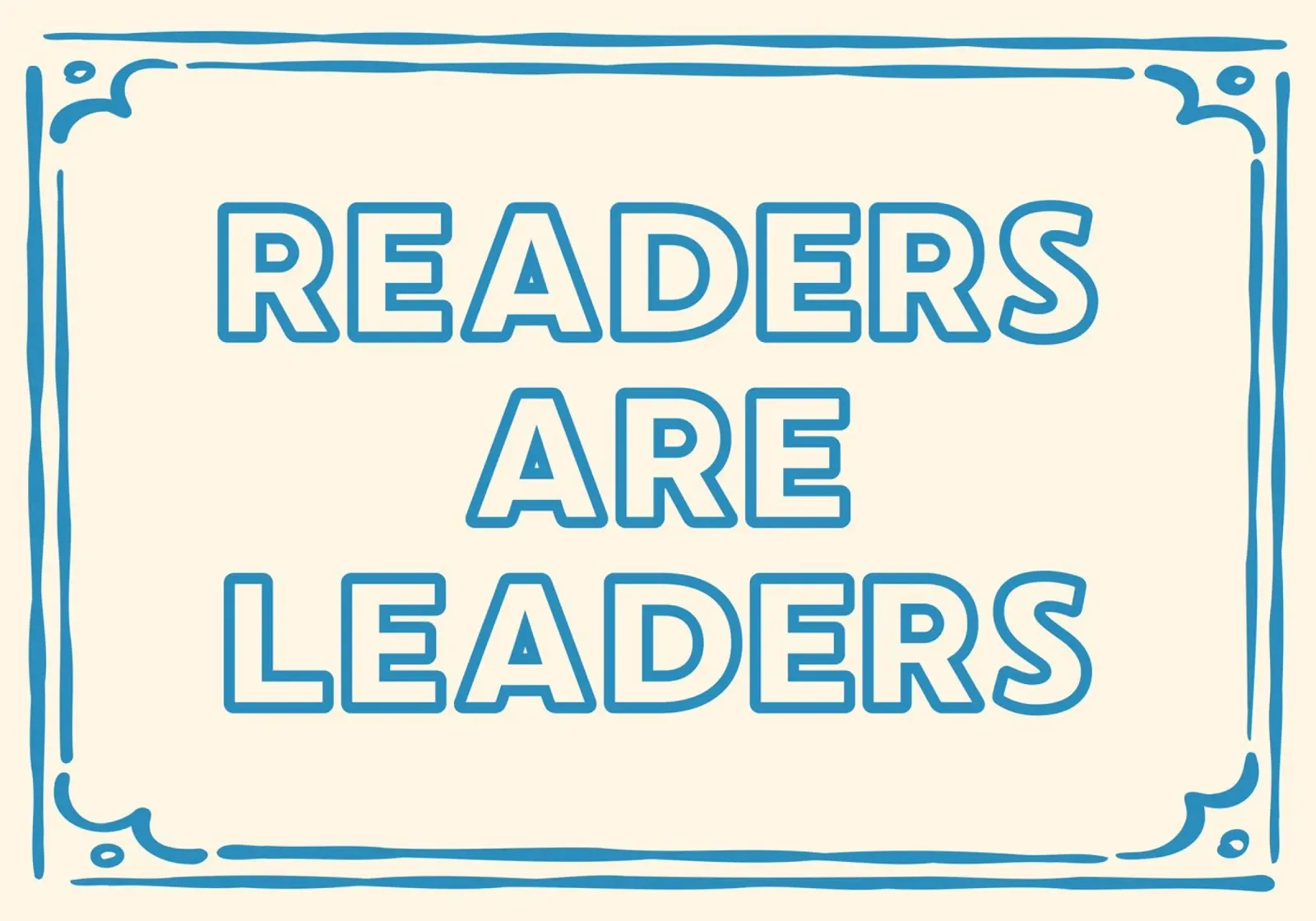 "Poster tipografico d'ispirazione "I lettori sono i leader tela con Cornice a cassetta da vintagepod