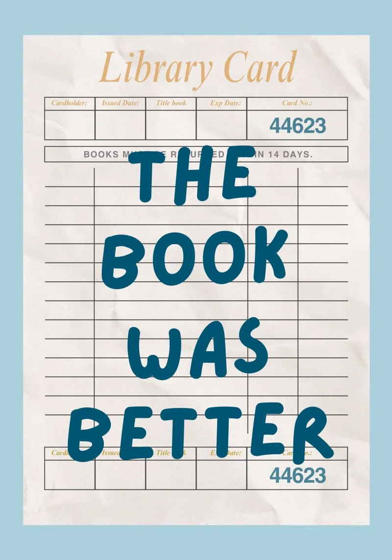 "Il libro era migliore" Poster d'epoca con tessera della biblioteca poster da vintagepod