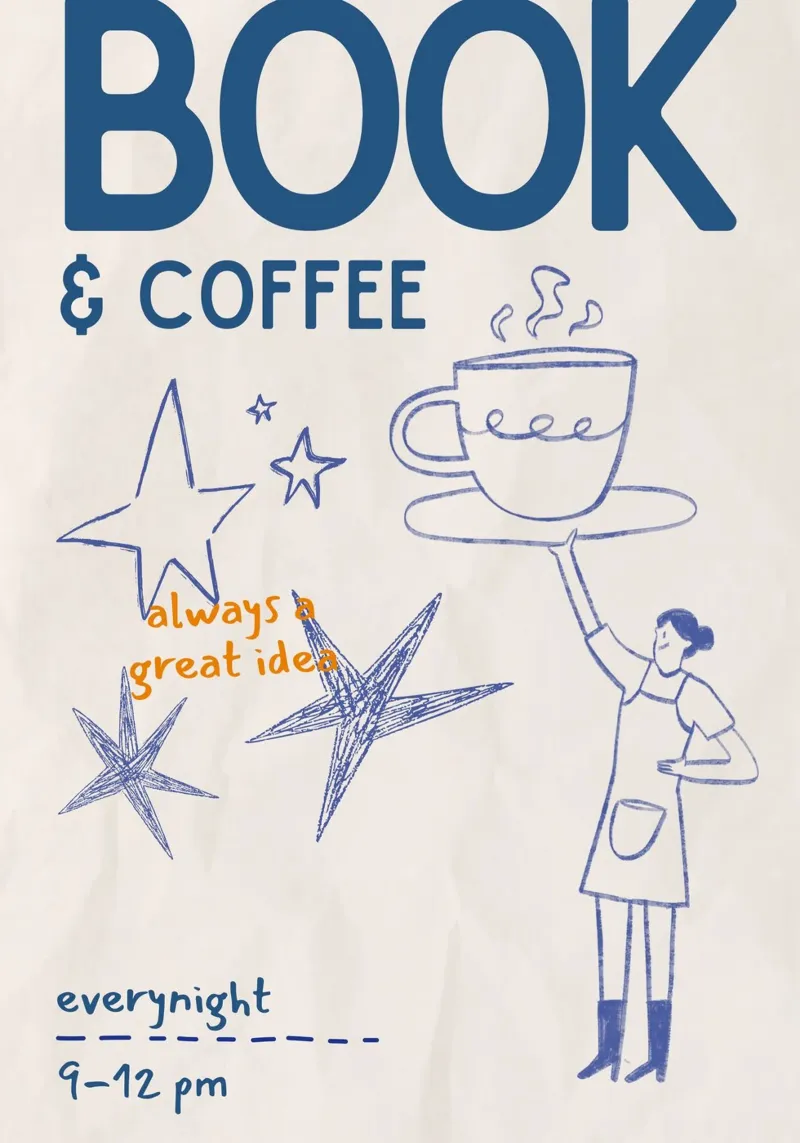 "Libro e caffè: Sempre un'ottima idea" Poster del rituale notturno tela con Cornice a cassetta da vintagepod