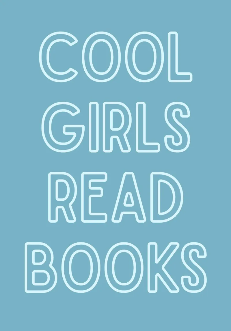 Poster blu empowering "Le ragazze forti leggono i libri" poster da vintagepod