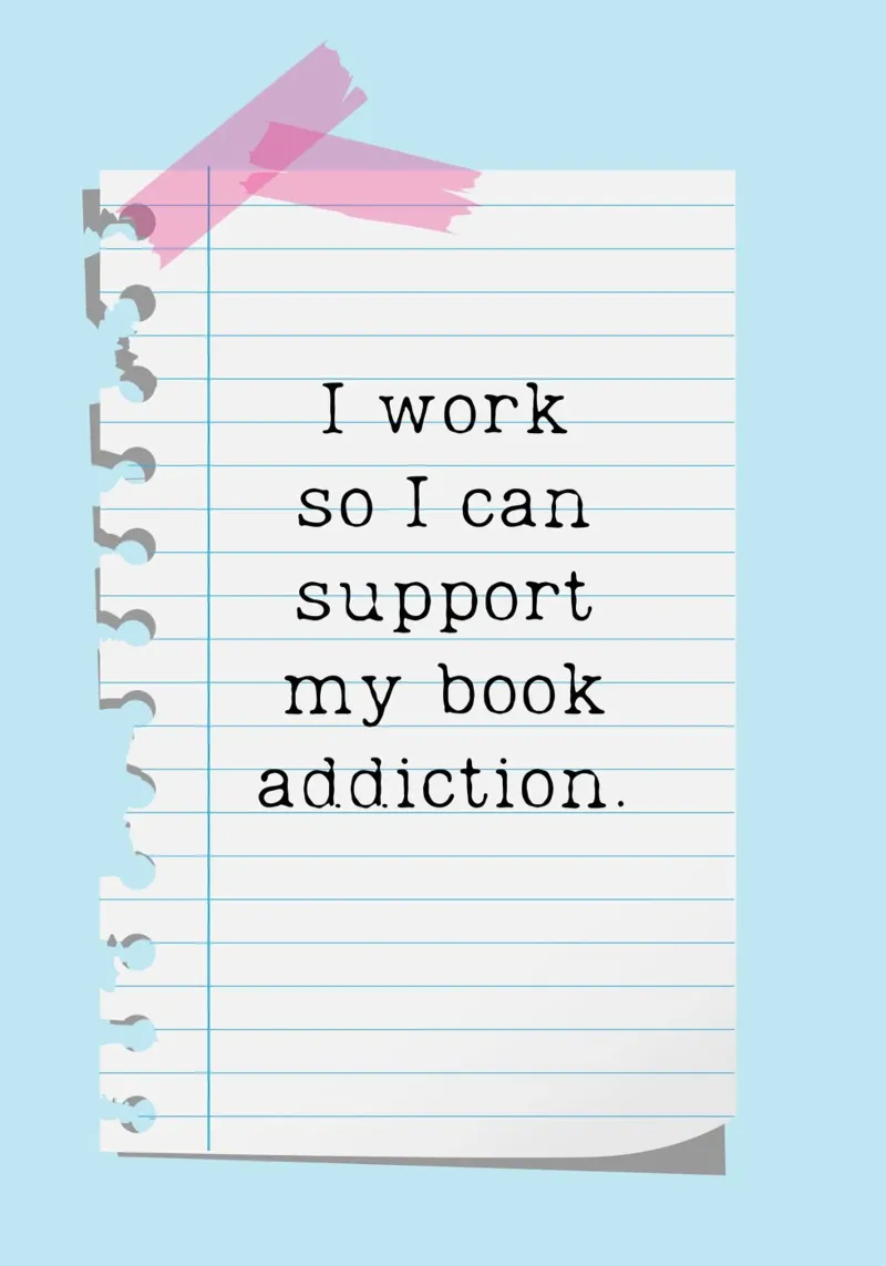 "Support My Book Addiction" Humorous Reader Poster canvas with Floater frame by vintagepod