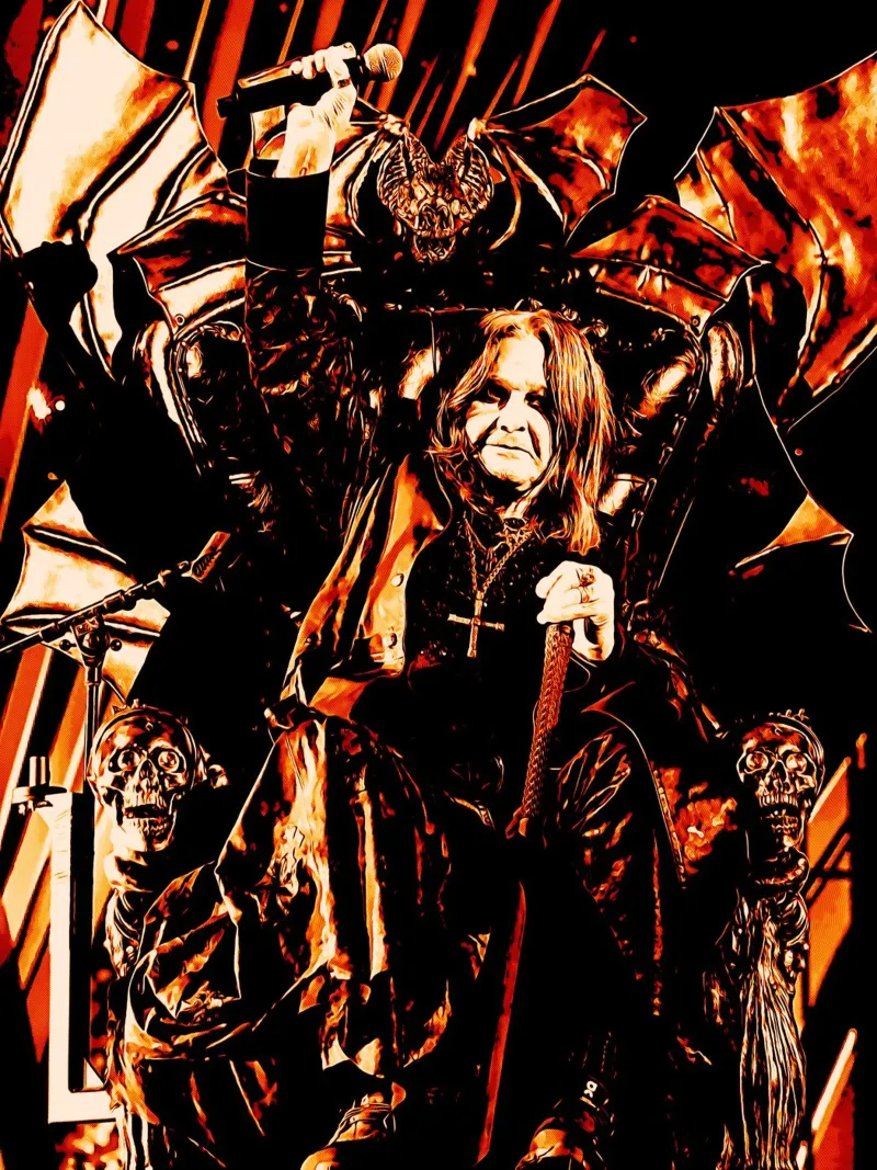 Ozzy Osbourne black sabbath band art pellicola backlit da music soul