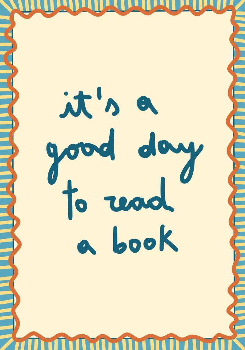 It’s a Good Day to Read – Handwritten Quote Poster canvas by vintagepod