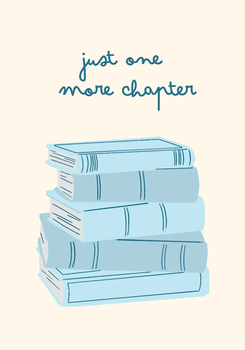 "Just One More Chapter" Book Stack Art Print alu-dibond by vintagepod