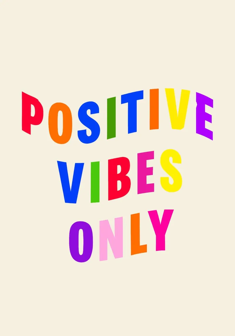 Positive Vibes Only Hahnemühle von Attaboy Dsgn