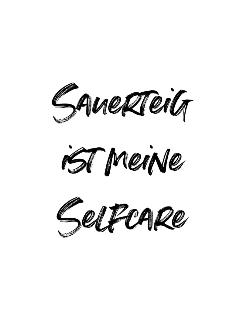 Sauerteig ist meine Stärke | minimalistic design carta hahnemühle da just typo