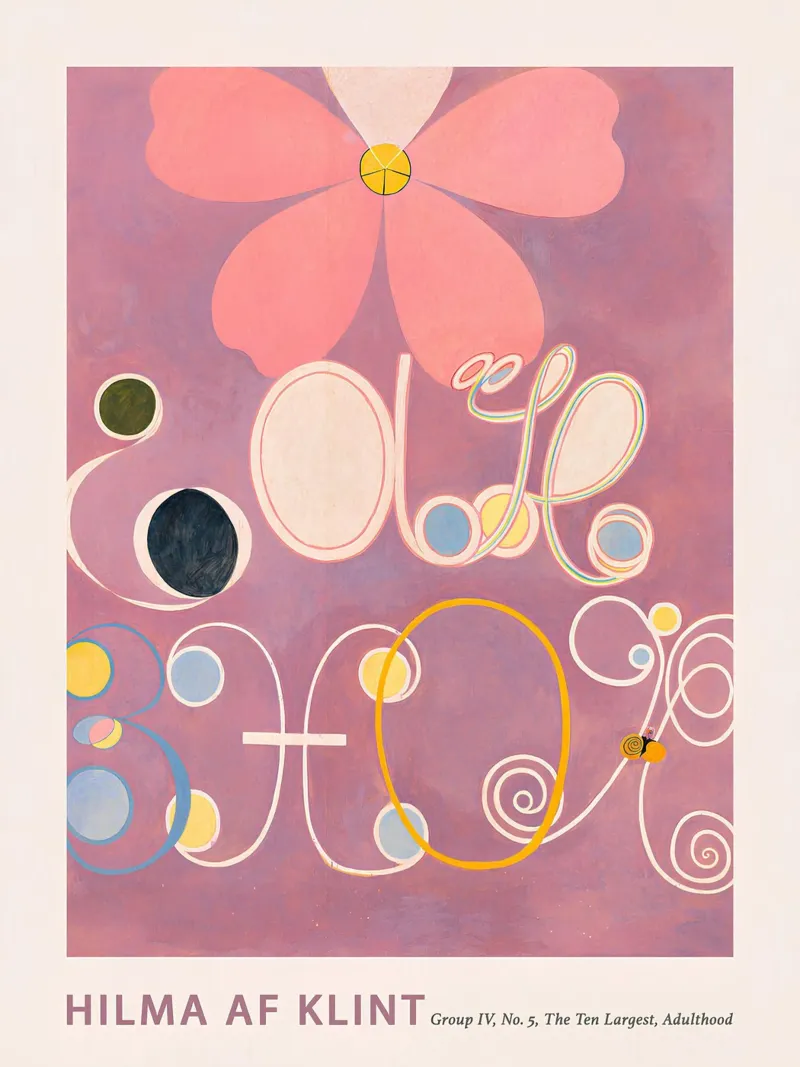 Hilma af Klint "Erwachsensein" Abstrakter Blumenkunstdruck Hahnemühle von homdeco