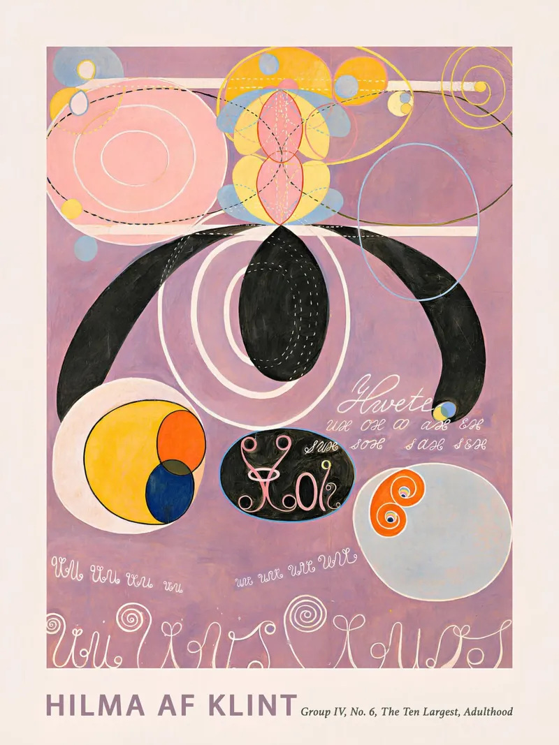 Hilma af Klint "Adulthood" Abstract Symbolic Art Print canvas by homdeco