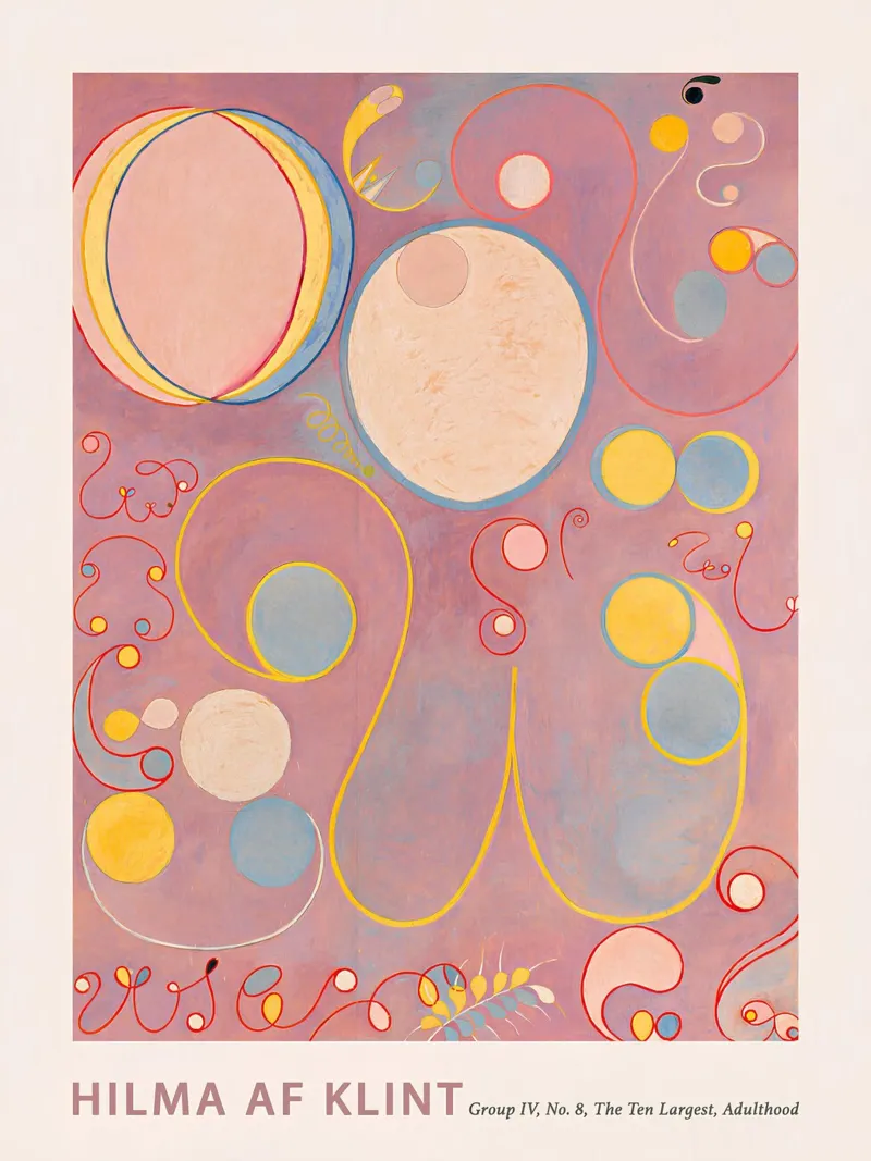 Hilma af Klint "Adulthood" Abstract Life Cycles Print canvas by homdeco