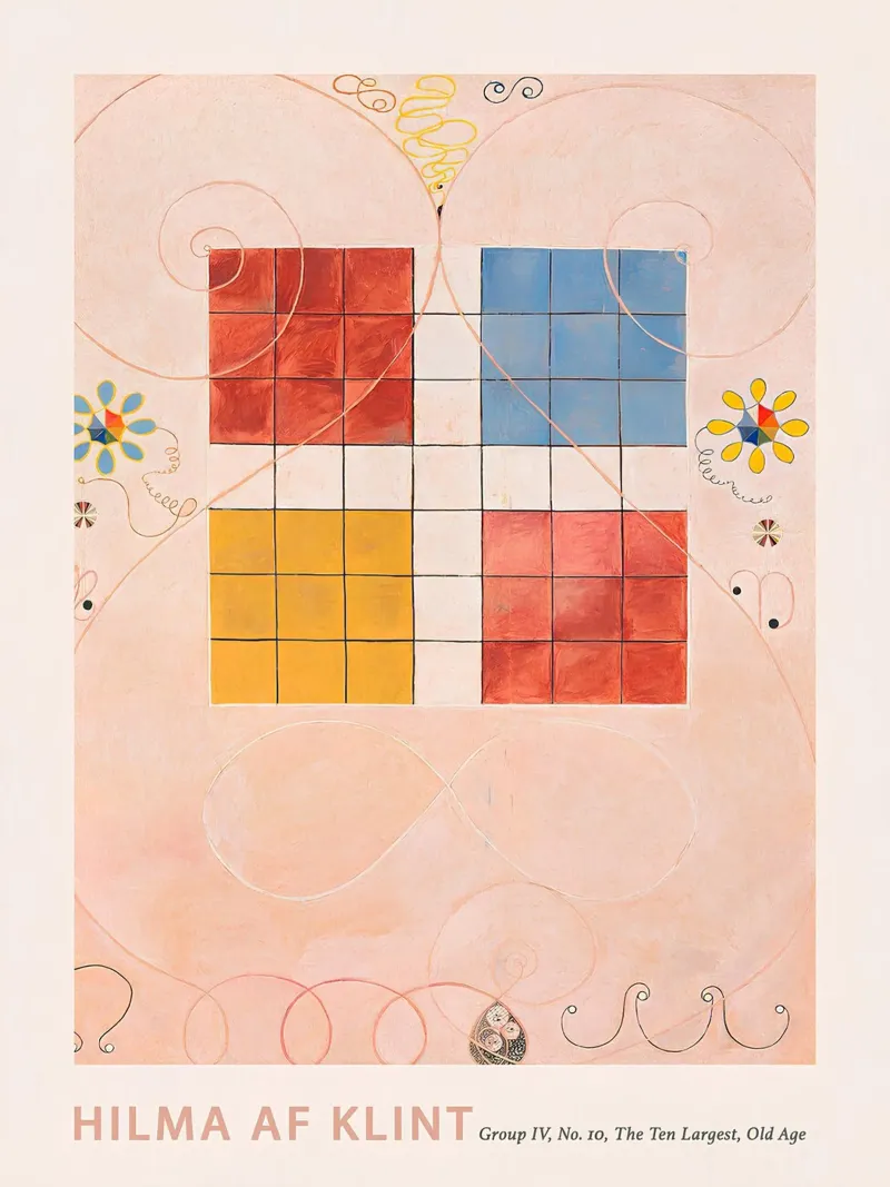 Hilma af Klint "Old Age" Abstract Grid Art Print hahnemühle van homdeco