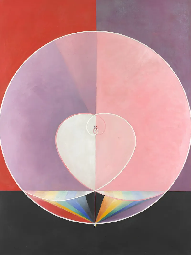 Hilma af Klint "Colombe n. 2" Simbolo d'amore astratto plexiglass da homdeco